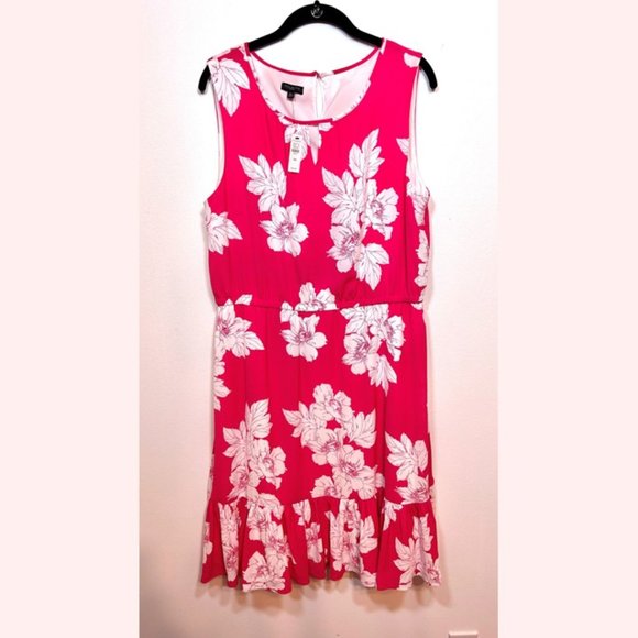 Talbots | Petite Floral Flounce Midi Dress - Size 16P NEW WITH TAGS - Picture 2 of 7